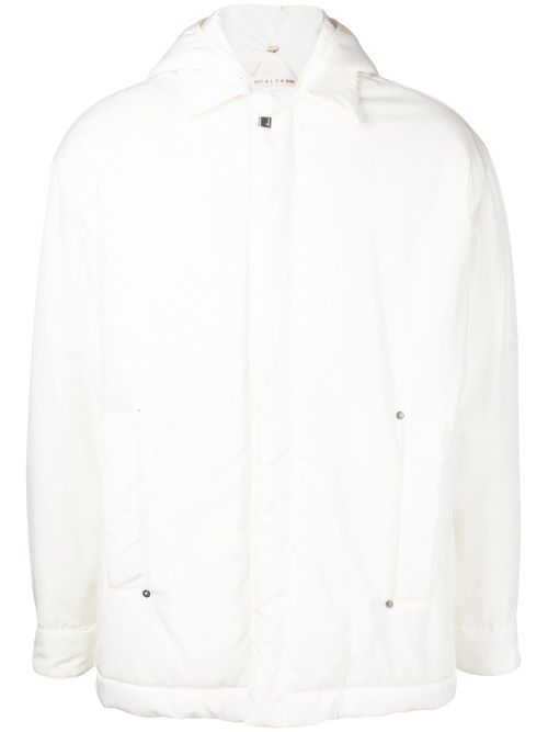 Padded hooded jacket - White