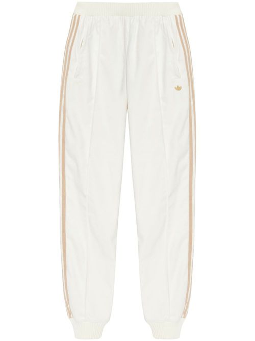 Logo-patch cotton track pants - White