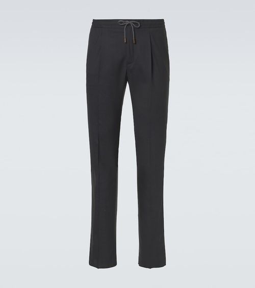 Virgin wool tapered pants