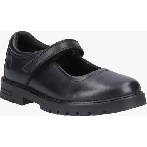 Girl's Hush Puppies TANYA Girls Leather School Shoes Black - : small kid