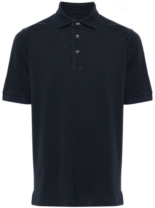 Piqué polo shirt - Blue