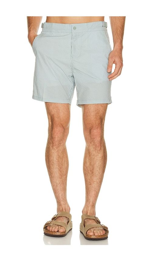 Vintage Summer Micro Seersucker Trunk in Green. M. Also in S, L, XL/1X, XXL/2X