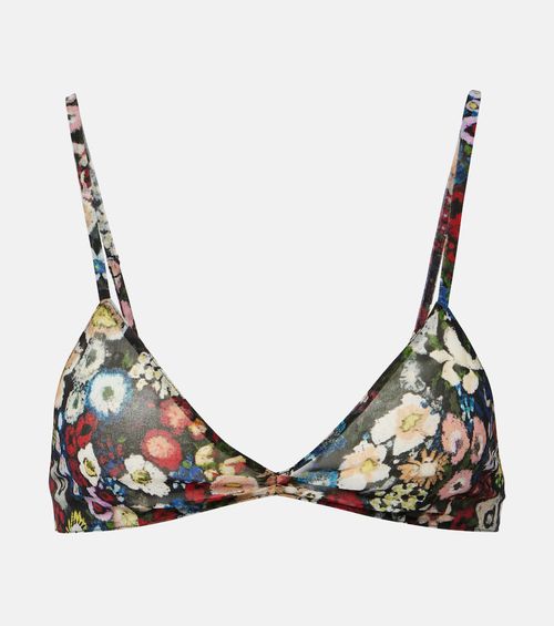 Talita floral silk bra top