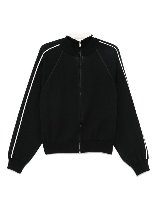 Side-stripe track jacket - Black