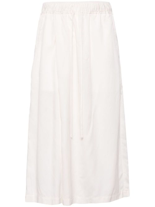 Cropped wide-leg trousers - White