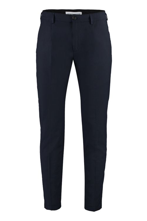 Navy Blue Slim Chino Pants