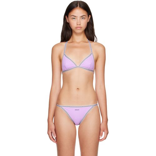 Purple Greca Bikini Top