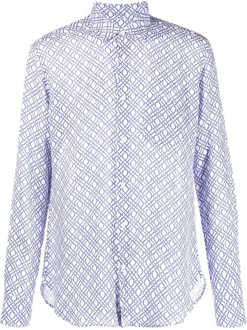 All-over graphic-print shirt - White