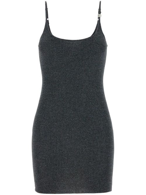 Lurex mini dress - Black