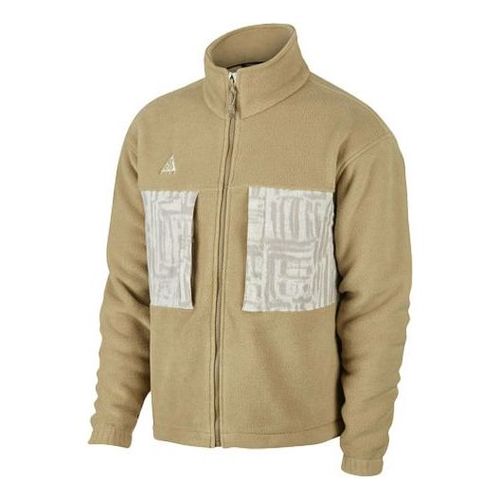 ACG Splicing polar fleece Jacket Khaki