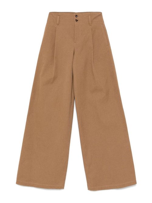 High-Rise Wide-Leg Pants In Cotton Canvas