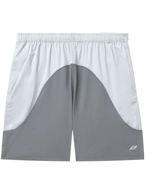 Two-tone panelled shorts - Grey