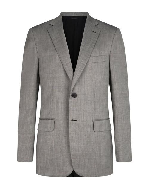 Single-Breasted Wool & Silk Blazer