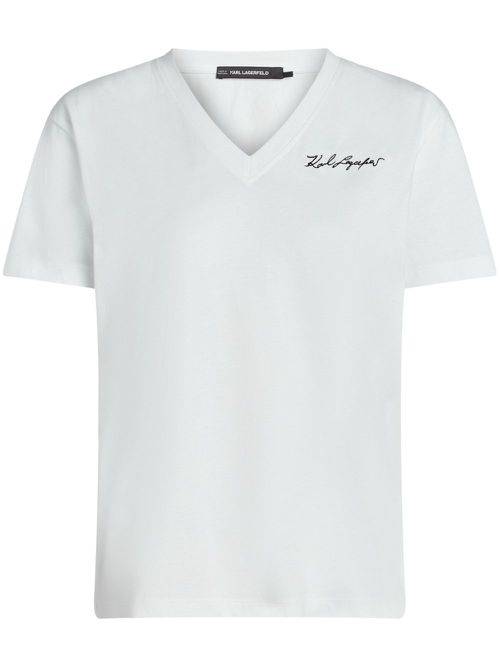 V-neck T-shirt - White