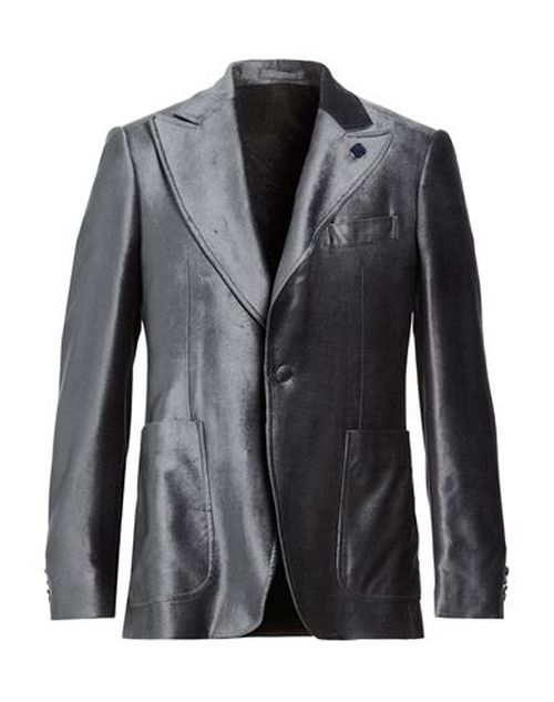 Man Blazer Grey Size 42 Cotton, Linen