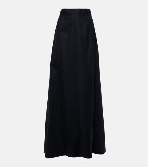 Mid-rise cotton maxi skirt