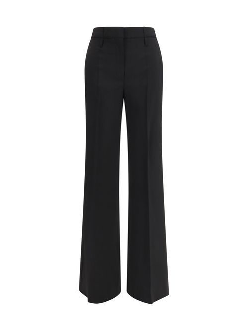 Flare Wool Trousers — Black