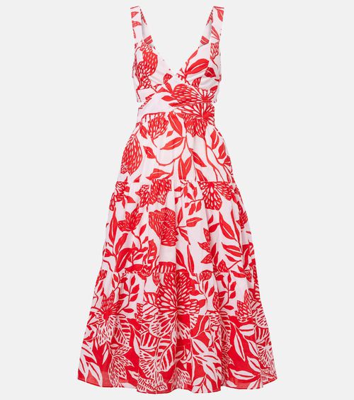 Coco floral cotton midi dress