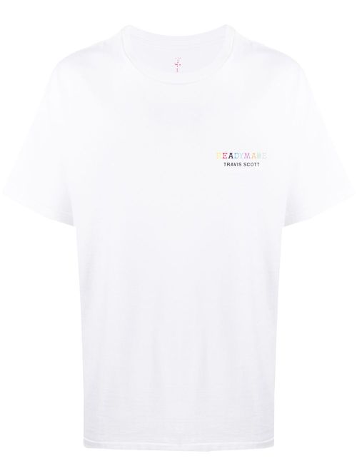 Crew neck printed logo T-shirt - White