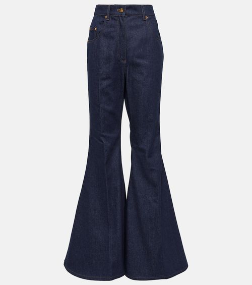 High-rise flared jeans