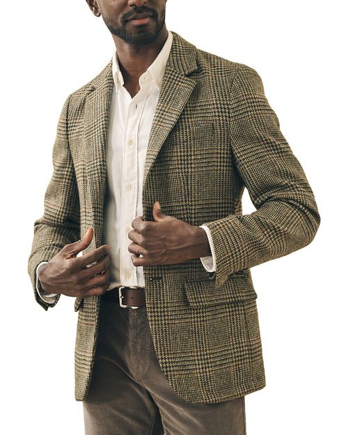 Irish Wool Plaid Blazer