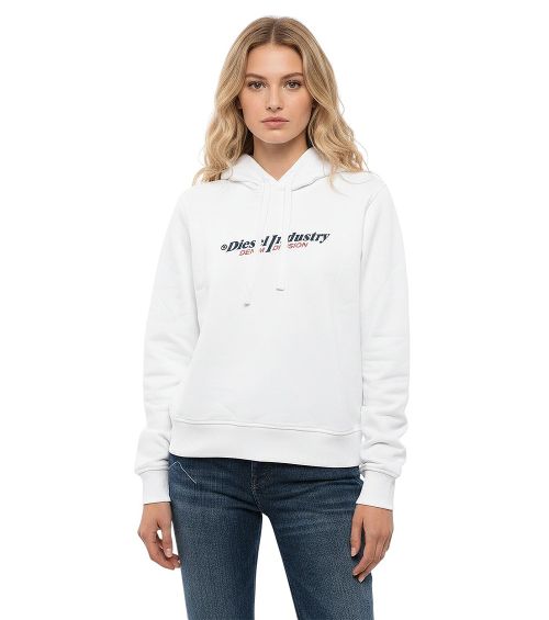 White Logo Hood Sweatshirt