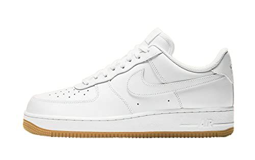 Nike Men's AIR Force 1 '07 Basketball Shoes (12, White_White)