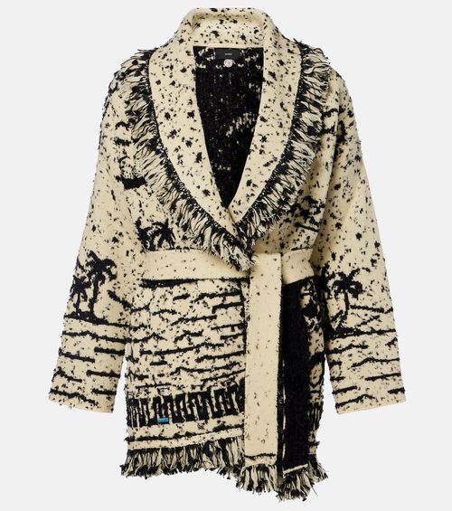 Ocean Whispers fringed wool-blend cardigan