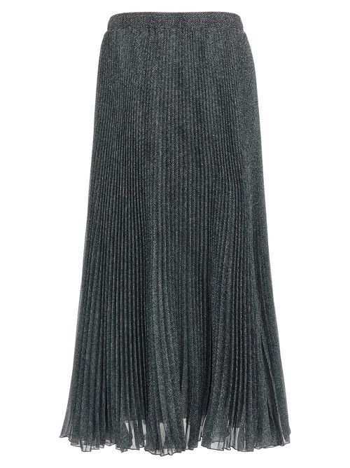 Pleated Longuette Skirt Skirts Gray