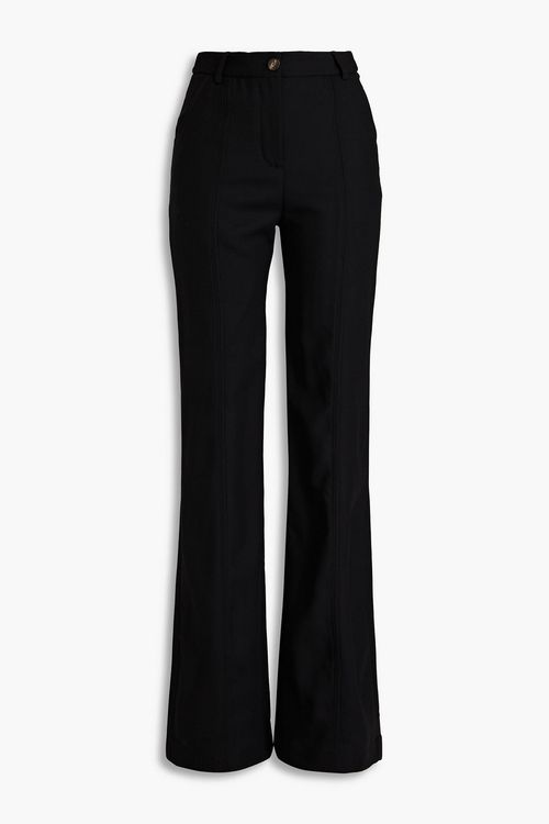 Wool-twill flared pants - Black - UK 8