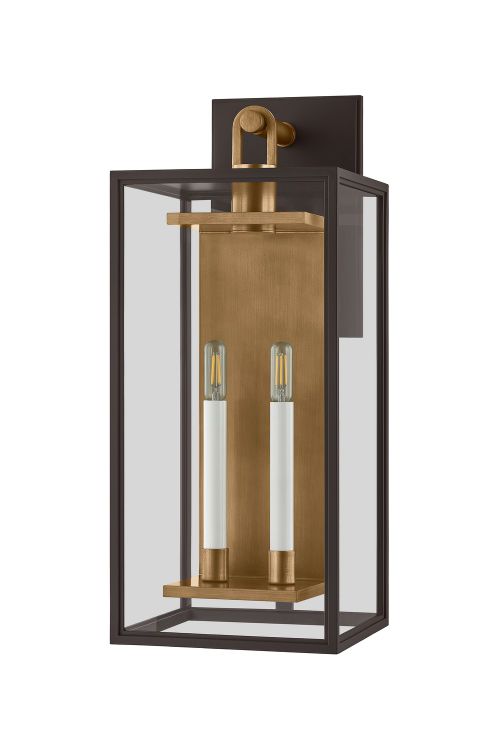 Patina Brass Textured Bronze Wall Sconce from the Arnold Collection
