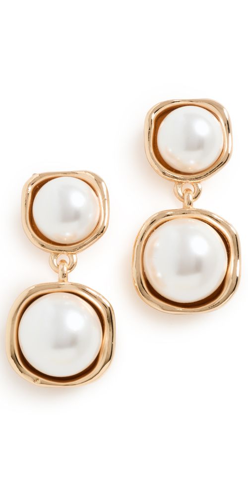 Noor Pearl Drop Earrings Gold/Pearl One Size