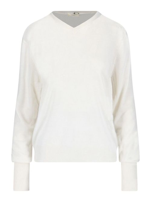 Virgin wool and silk blend sweater