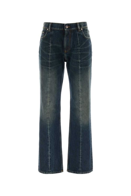 Cotton Denim Jeans — Blue
