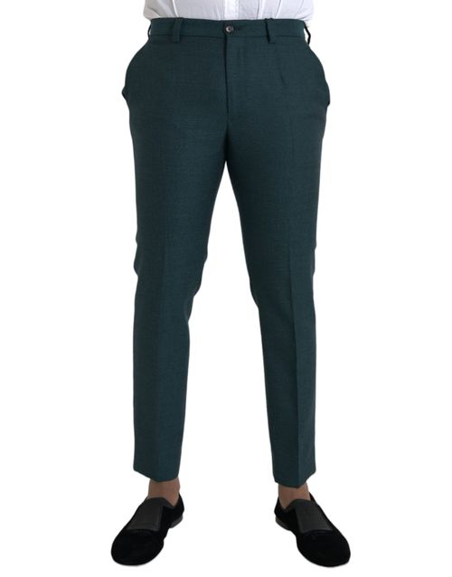 Virgin Wool Trousers — Green