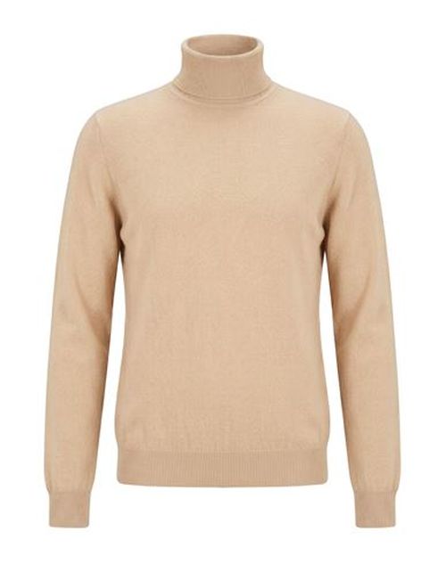 Man Turtleneck Beige Size 36 Cashmere