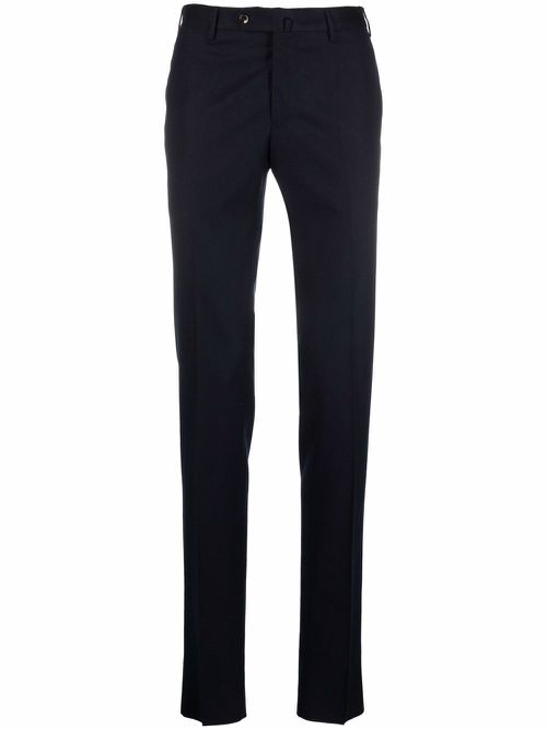 Slim-cut tailored trousers - Blue
