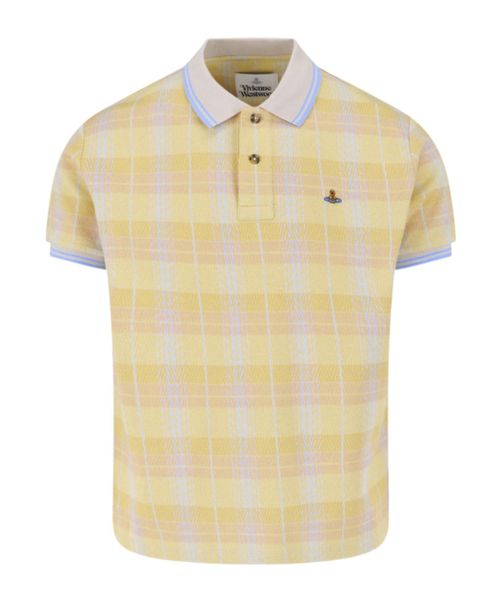 Checked Knit Polo Shirt
