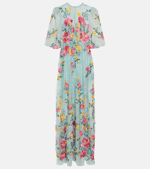 Liana embroidered Chantilly lace gown