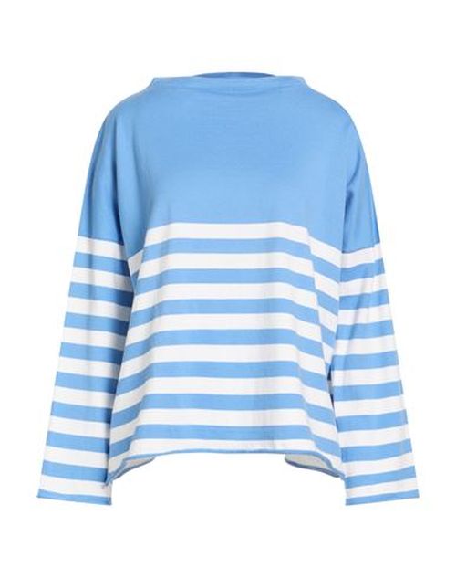 Woman Sweater Azure Size L Cotton, Cashmere