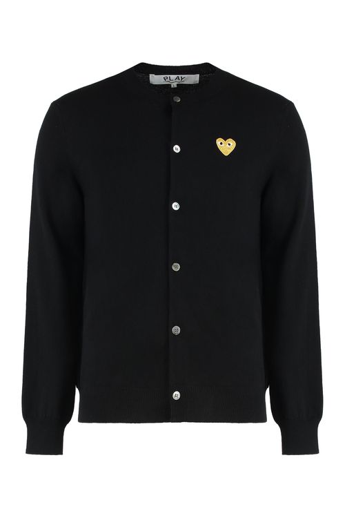 Comme des Garçons PLAY Cardigan in Wool with Logo