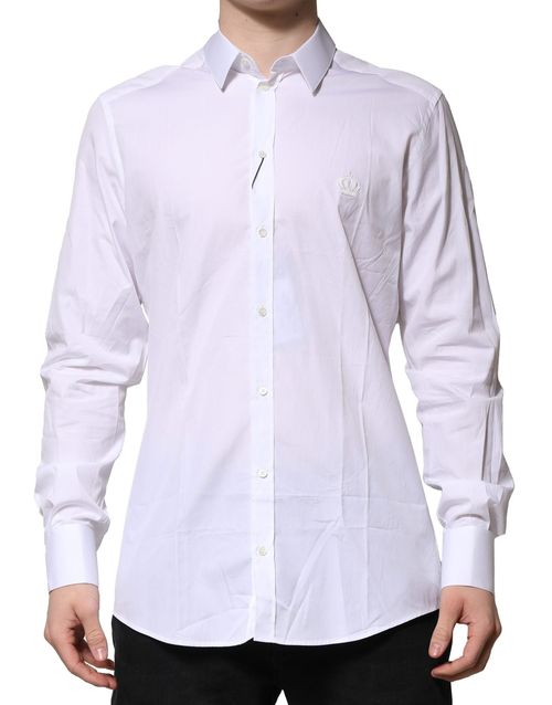 Cotton Button-Down Shirt — White