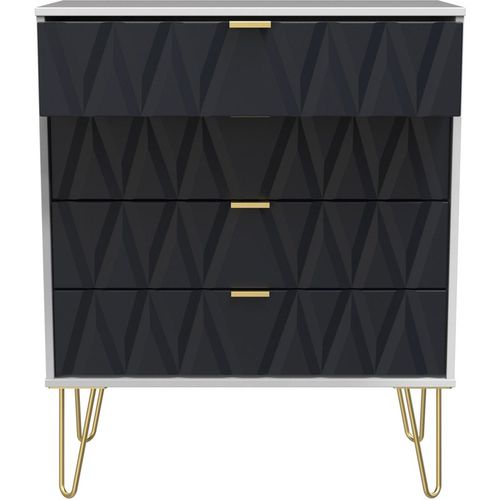 Geo 4 Drawer Chest with Gold Hairpin Legs | Roseland