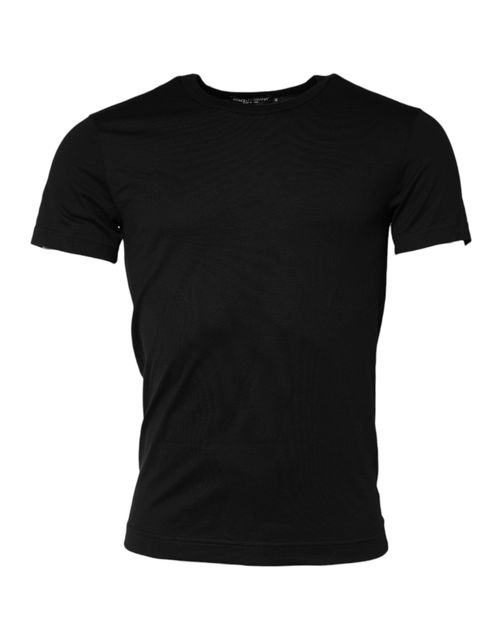 Cotton Crewneck T-Shirt — Black