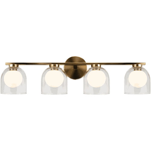 Matteo Derbishone 4-Light Wall Sconce In Aged Gold Bra