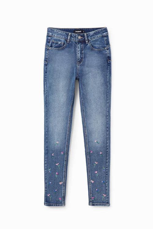 Push-up floral skinny jean