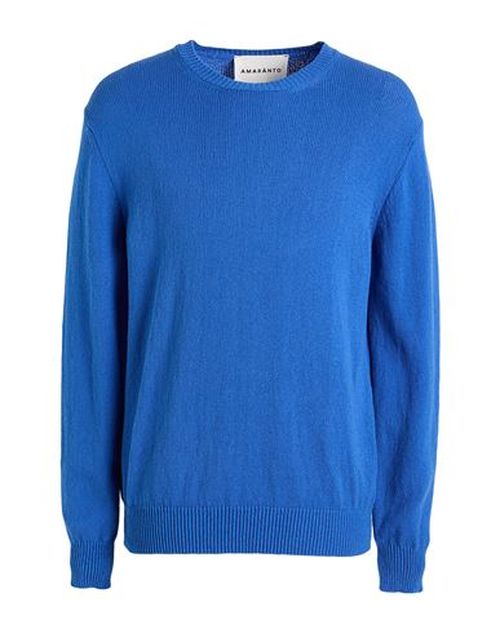 Man Sweater Azure Size M Cotton, Polyamide
