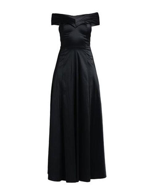 Gold Capsule Woman Maxi dress Black Size M Polyester, Cotton, Elastane