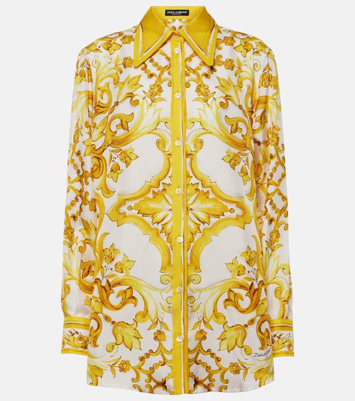 Majolica silk twill shirt