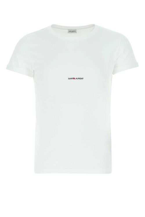 Logo-Embroidered Cotton T-shirt — White